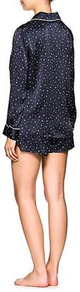 Barneys New York Women's Star-Print Silk Pajama Set - Navy Star