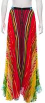 Thumbnail for your product : Alice + Olivia Printed Plissé Maxi Skirt