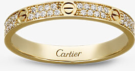 Cartier Yellow Gold Love 18ct Yellow-Gold and 0.19ct Brilliant-Cut Diamond Ring 57mm