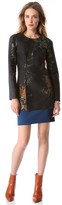 Thumbnail for your product : Cédric Charlier Brocade Dress with Long Sleeves