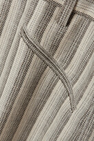 Thumbnail for your product : Acne Studios Striped Wool And Cotton-blend Flared Pants - Ivory