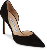 Thumbnail for your product : Manolo Blahnik Tayler Leopard-Print Suede D'Orsay Pumps