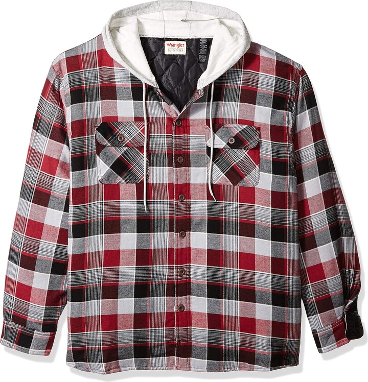insulated hooded flannel jacket
