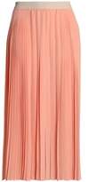 Thumbnail for your product : Agnona Pleated Silk Midi Skirt