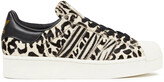 Thumbnail for your product : adidas Superstar Printed Calf Hair Platform Sneakers