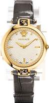 Thumbnail for your product : Versace Crystal Gleam Grey Women's Watch w/White Guilloché Dial and Croco Embossed Band