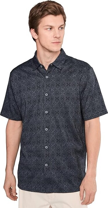 Tommy Bahama Palm Fresco Tiles Camp Men's Clothing Glass Bottle : 3XL Cotton/Polyester