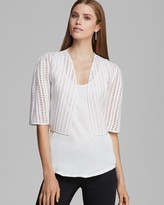 Thumbnail for your product : Milly Bolero - Perforated Neoprene Cropped