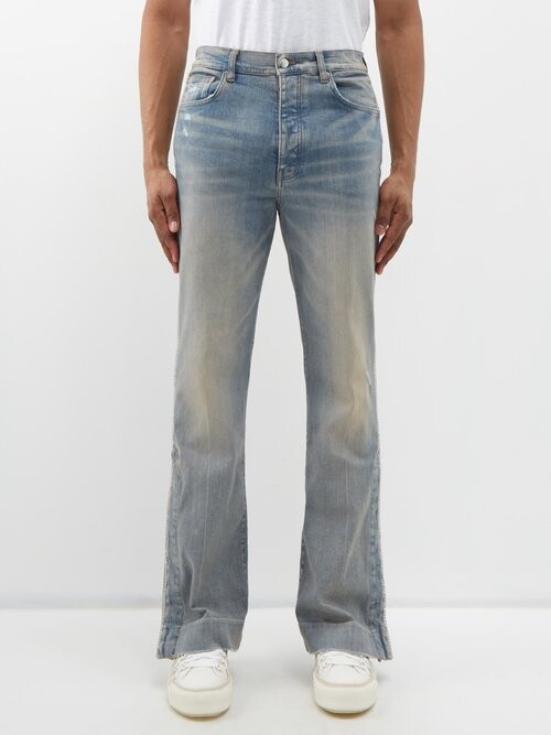 Amiri Crystal Stack Flare Jeans - ShopStyle 