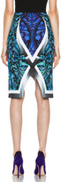 Thumbnail for your product : Peter Pilotto Spiral Viscose Skirt in Stencil Blue