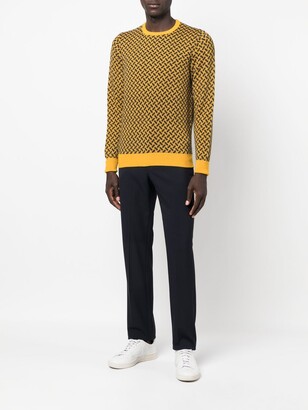 Drumohr Monogram-Pattern Cashmere Sweater