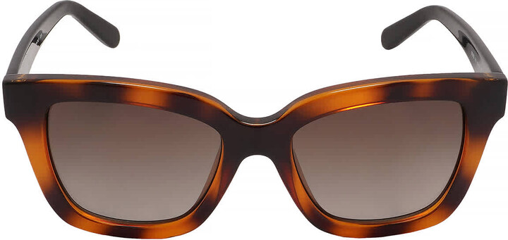 Ferragamo Brown Gradient Rectangular Ladies Sunglasses SF955S 214 53