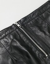 Thumbnail for your product : Object leather mini skirt in black