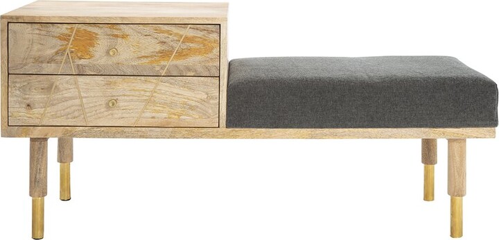 Safavieh Taft 2-Drawer Bench With Cushion