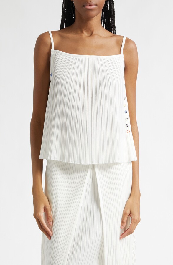 EENK Pleated Side Button Camisole