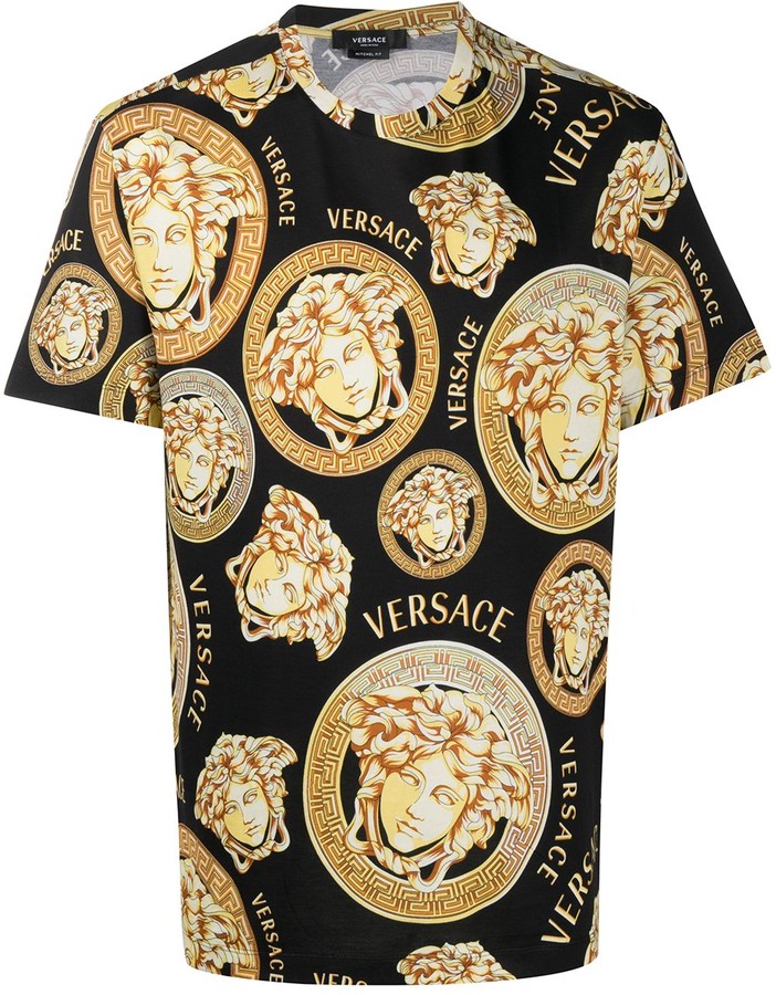 insulator Kunstig uudgrundelig Versace Medusa Amplified-print T-shirt - ShopStyle