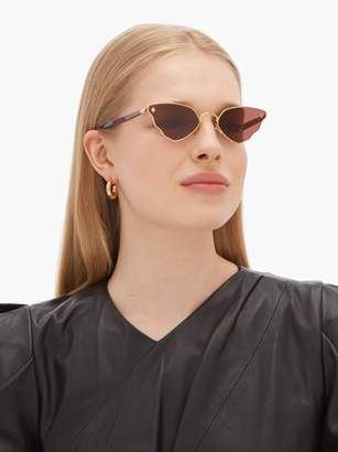 Atelier Moy Little Ripple Butterfly Gold-plated Sunglasses - Womens - Gold