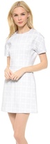 Thumbnail for your product : Alexander Wang T by Grid Gel Print Neoprene Shortsleeve Dress