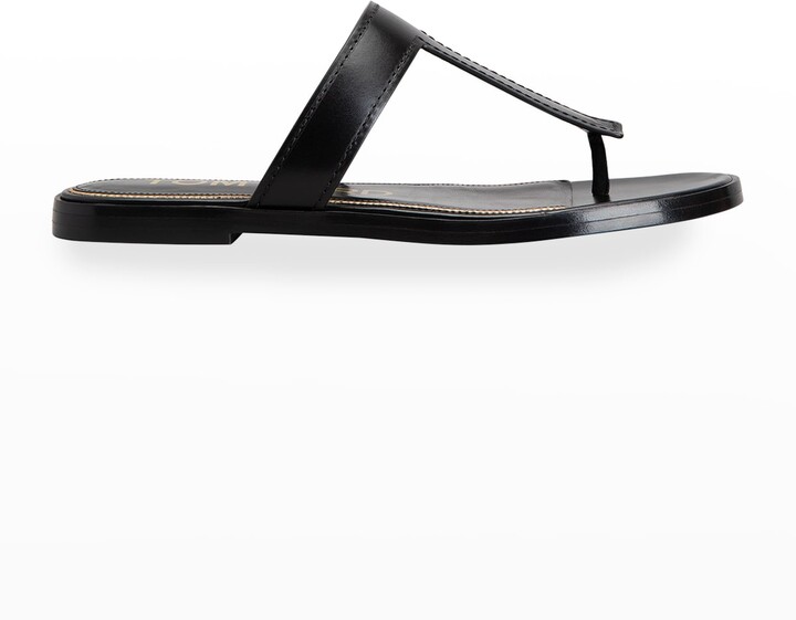 Tom Ford Calfskin T-Strap Thong Sandals - ShopStyle