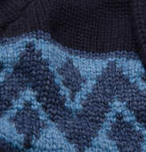 Thumbnail for your product : Connolly - Beach Belted Intarsia Cashmere Cardigan - Navy
