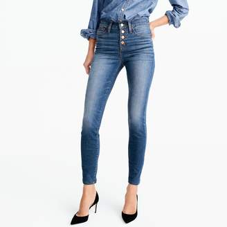 J.Crew 9" high-rise toothpick jean in Daly wash with button fly