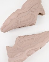 Thumbnail for your product : ASOS DESIGN faux-suede trainers chunky sole in pink