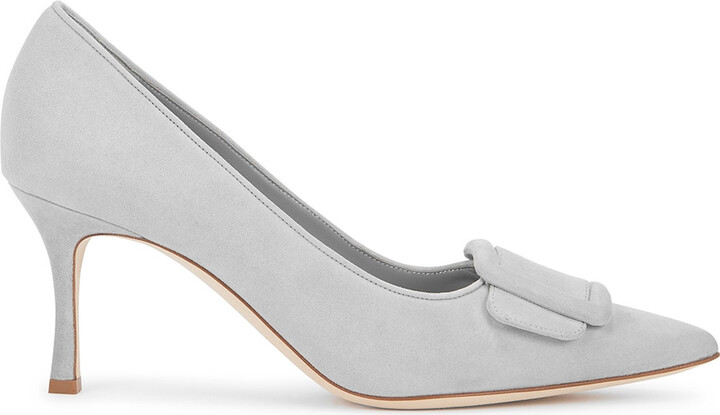 Manolo Blahnik Maysale 70 Suede Mules