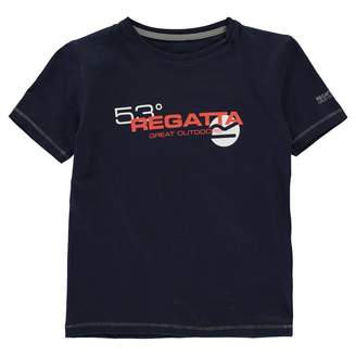 Regatta Kids Bosley T Shirt Juniors Short Sleeve Performance Tee Top Crew Neck