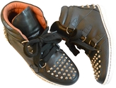 Thumbnail for your product : Sandro Black Leather Trainers Albatorock