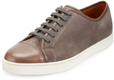 Thumbnail for your product : John Lobb Levah Suede Low-Top Sneaker, Gray