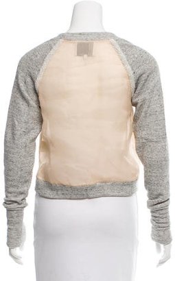 3.1 Phillip Lim Silk Cropped Sweatshirt