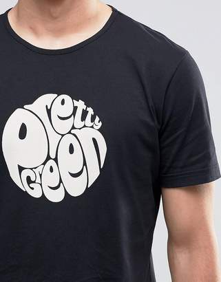 Pretty Green T-Shirt With Logo Print In Slim Fit Black