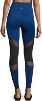 Thumbnail for your product : Beyond Yoga Deco Mirror Paneled High-Waist Long Leggings, Black/Cobalt