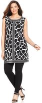 Thumbnail for your product : Alfani Plus Size Printed Embellished Sleeveless Tunic