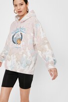 Thumbnail for your product : Nasty Gal Womens Superior Basketball Champs Tie Dye Graphic Hoodie - Purple - S