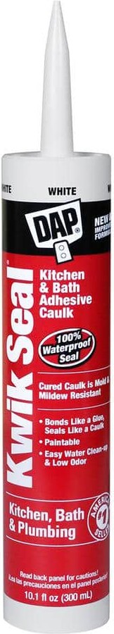 D.A.P. Kwik Seal 10.1 oz. White Kitchen and Bath Adhesive Caulk