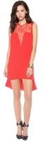 Thumbnail for your product : Mason by Michelle Mason Leather & Lace Shift Dress
