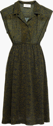 American Vintage Gathered printed georgette dress