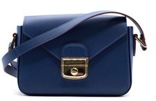 Longchamp Women's Small Blue Le Pliage Heritage Shoulder Bag.