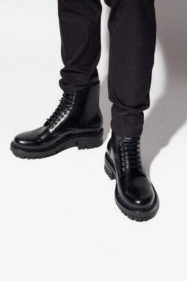 DSQUARED2 'Kombat' Leather Ankle Boots Men's Black - ShopStyle