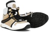 Thumbnail for your product : Roberto Cavalli Junior Oversized Tongue Hi-Top Sneakers