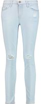 Thumbnail for your product : Current/Elliott The Stiletto Distressed Mid-Rise Skinny Jeans