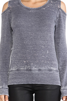 Thumbnail for your product : Monrow Vintage Basics Cut Out Sweatshirt