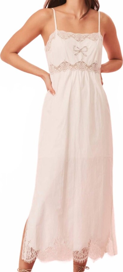 Vinca Midi Dress In Optic White