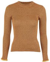 Thumbnail for your product : Topshop Fluted frill knit top