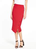 Thumbnail for your product : Very The Button Midi Skirt - Crimson