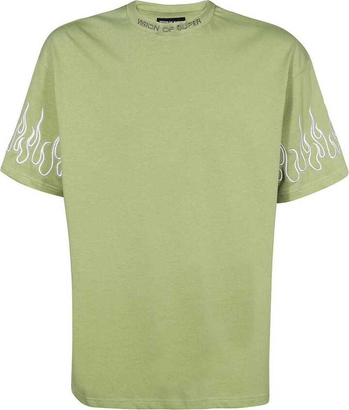 Vision Of Super Flame Embroidered T-Shirt