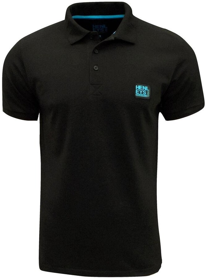 HENLEYS Men's Loffer Polo TShirt Black Small/Chest 3941 inch ShopStyle