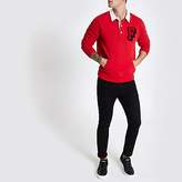 Thumbnail for your product : River Island Franklin and Marshall red rugby shirt