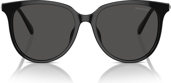 Swarovski 56mm Round Crystal Sunglasses
